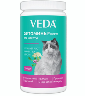 Фитомины Форте для кошек для шерсти 100гр.