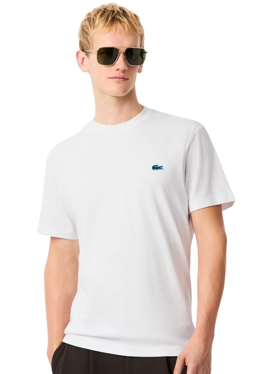 Теннисная футболка Lacoste Printed Jersey - white