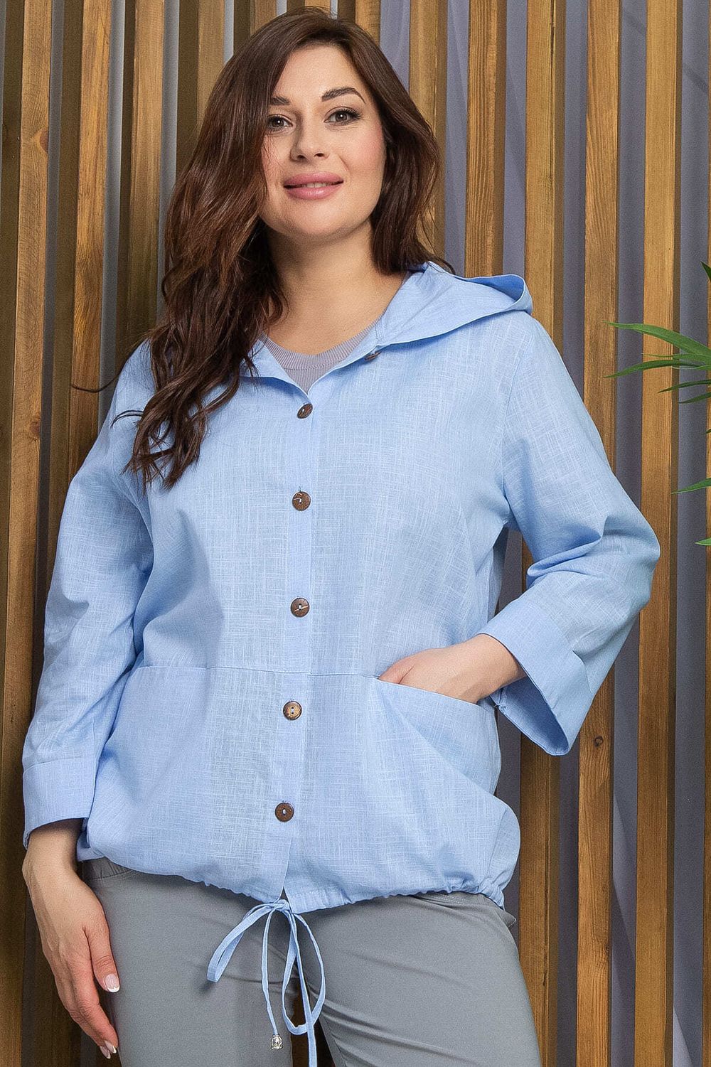 Блуза Юджин (голубая) Б13395-18М LT Collection