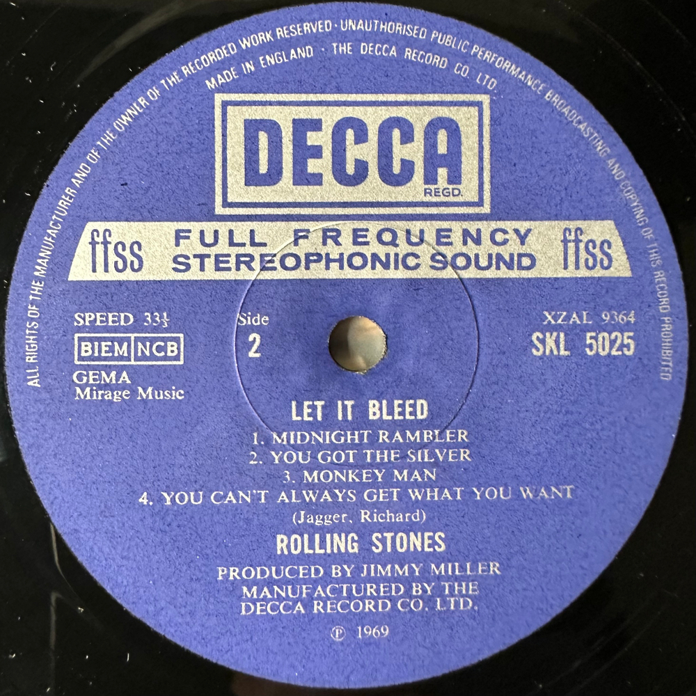 Rolling Stones - Let It Bleed (Англия 1970г.)