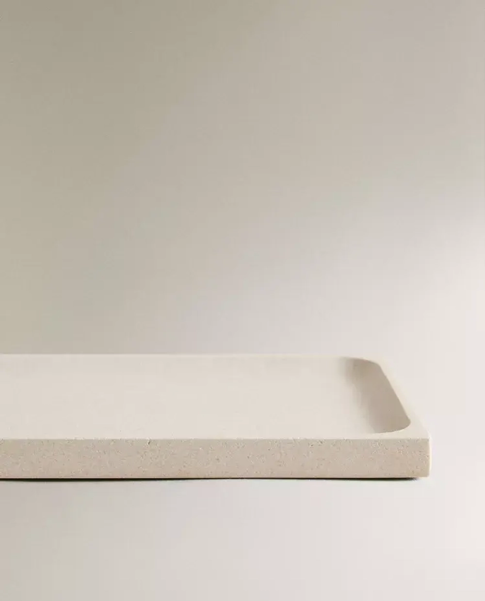 ZARA HOME ПОДНОС ДЛЯ ВАННОЙ ИЗ МРАМОРА, ЖЕЛТОВАТО-БЕЛЫЙ