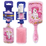 Расческа массажная детская «ФРАТТИ БУМ», единорожек Майло, форма прямоугольная, 20*6,5см (блистер Ультрамарин)