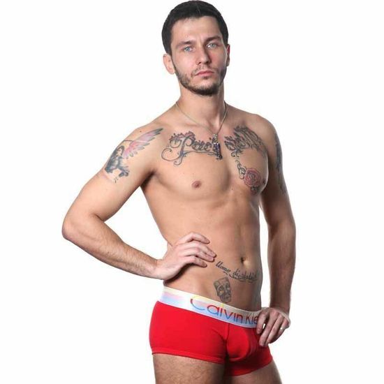 Мужские трусы боксеры Calvin Klein Steel Multicolor Red
