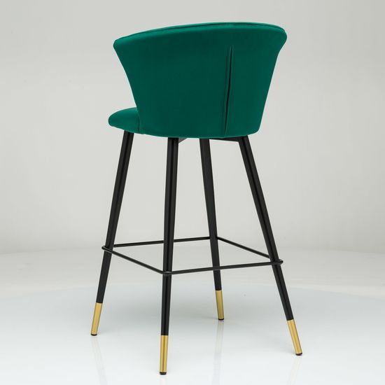 Барный стул Marlon зеленый велюр