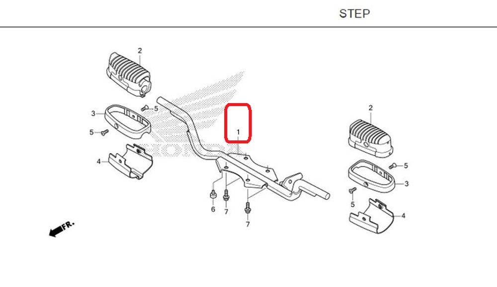 50610-K0G-900. BAR COMP., STEP, Honda C125