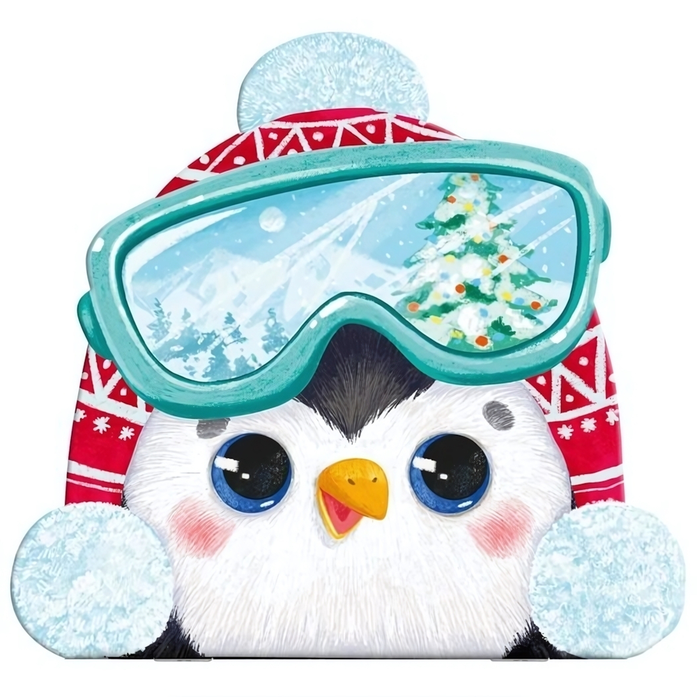 Блокнот НОВОГОДНИЙ ПИНГВИН 12*11,7 см 30л