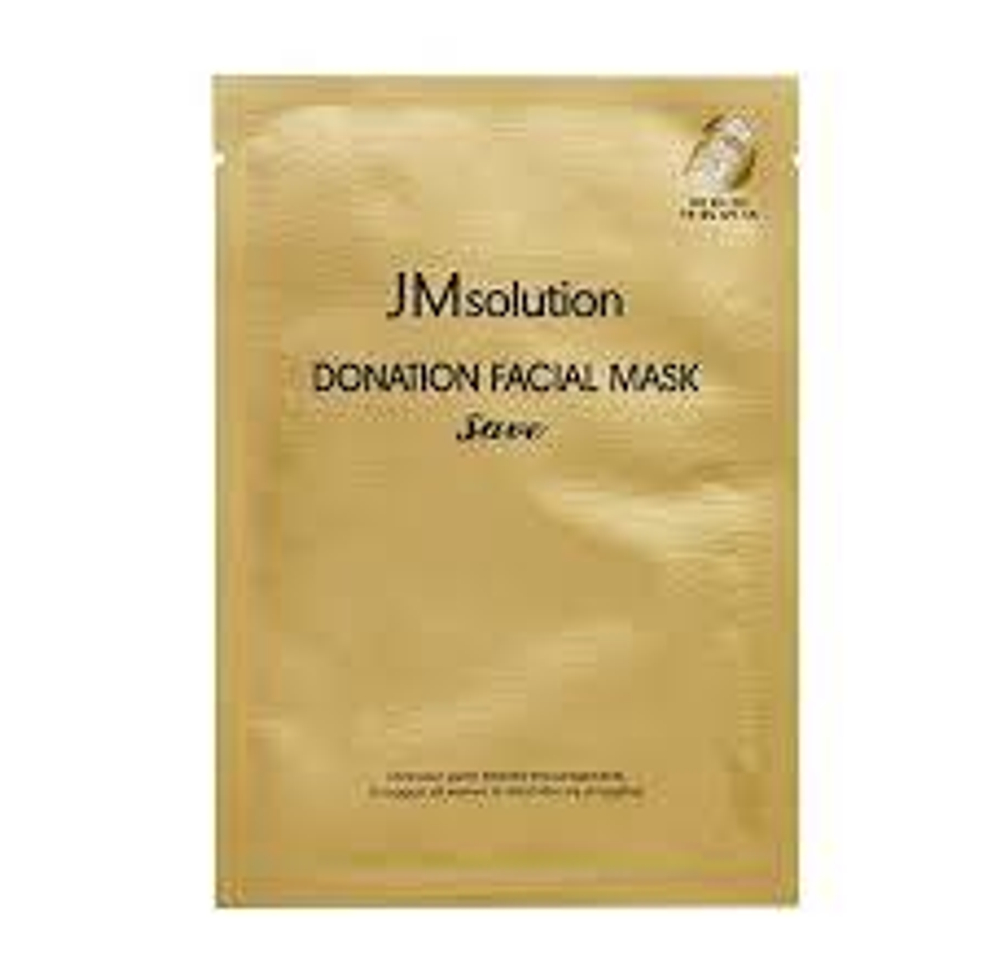 Маска тканевая укрепляющая с пептидами JMsolution Donation Facial Mask Save, 37 г