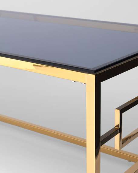 Журнальный стол 120*60 БРУКЛИН золото стекло smoke