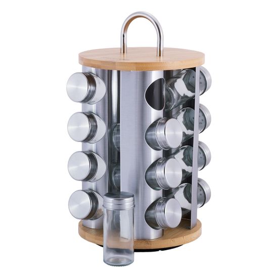 Набор ёмкостей для специй 16 шт. Kamille КМ-7044 на круглой подставке