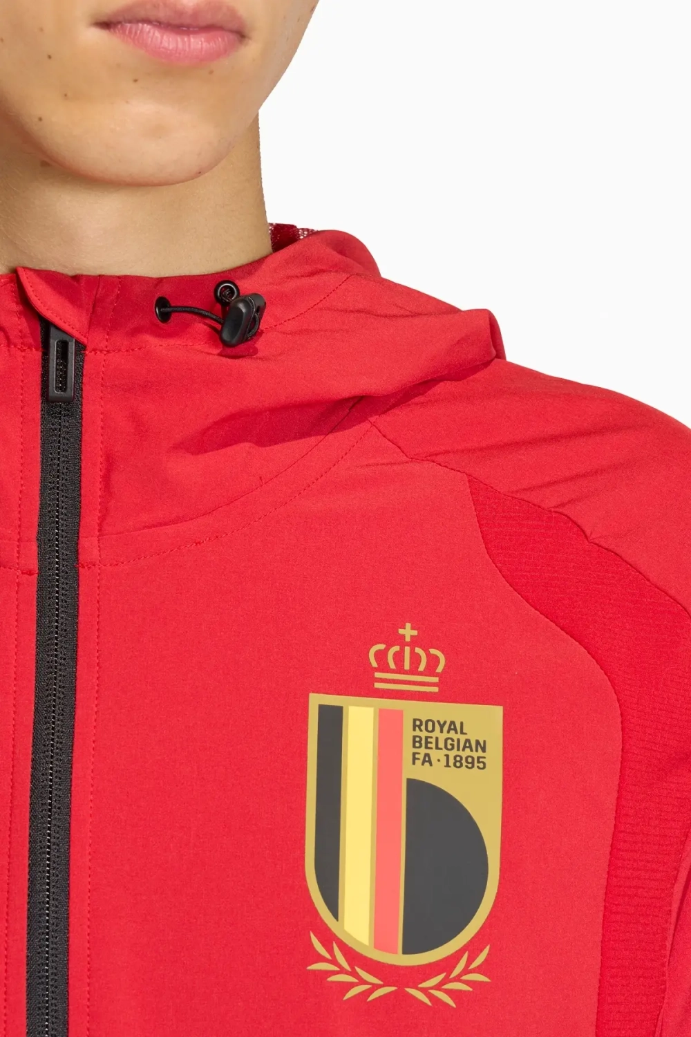 Ветровка adidas Belgium 2026 Tiro Travel Full-Zip - красный