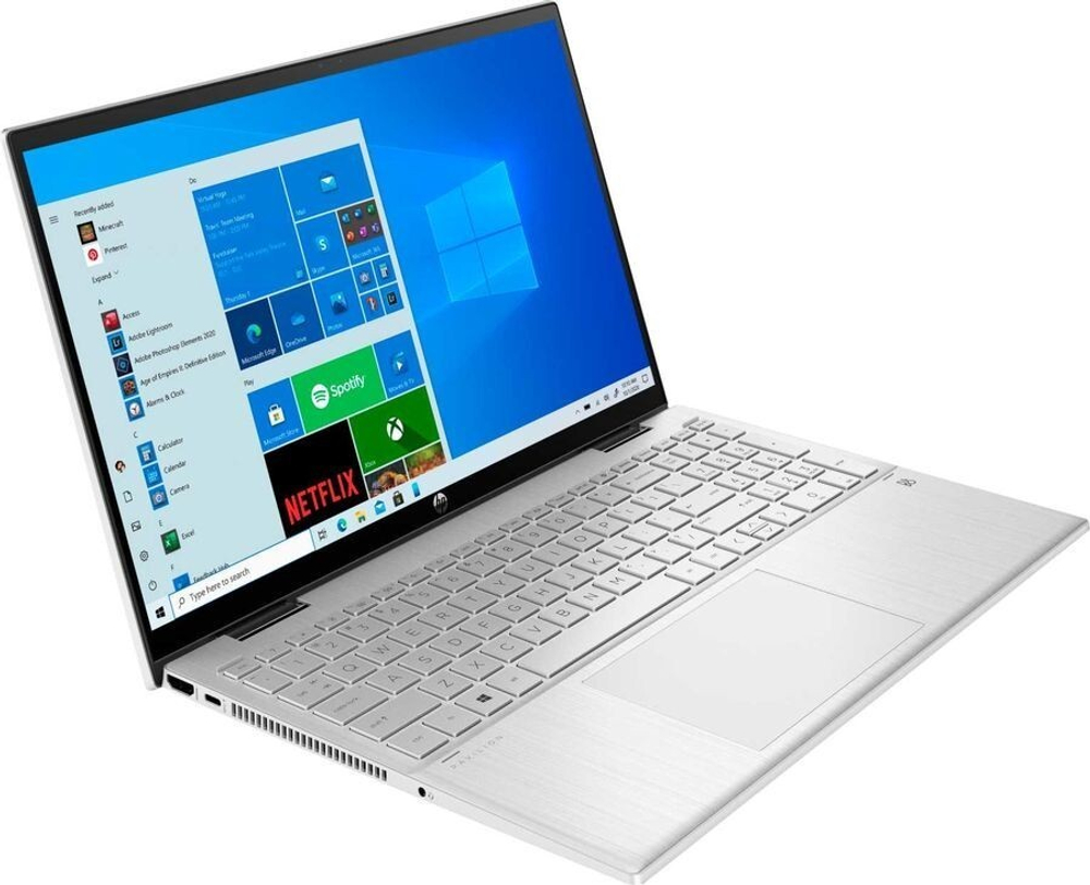 Ноутбук HP Pavilion x360 15-er0004ur (3B2W3EA) 15 i5-1135G7 8Gb SSD 512Gb Intel Iris Xe Graphics 15,6 FHD IPS TS(MLT) 43Вт*ч Win10 Серебристый