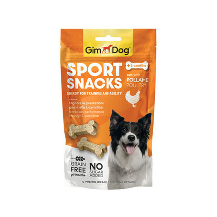 СНЕКИ С ПТИЦЕЙ, 60 гр. 500119 GIMDOG SPORT SNACKS WITH POULTRY\