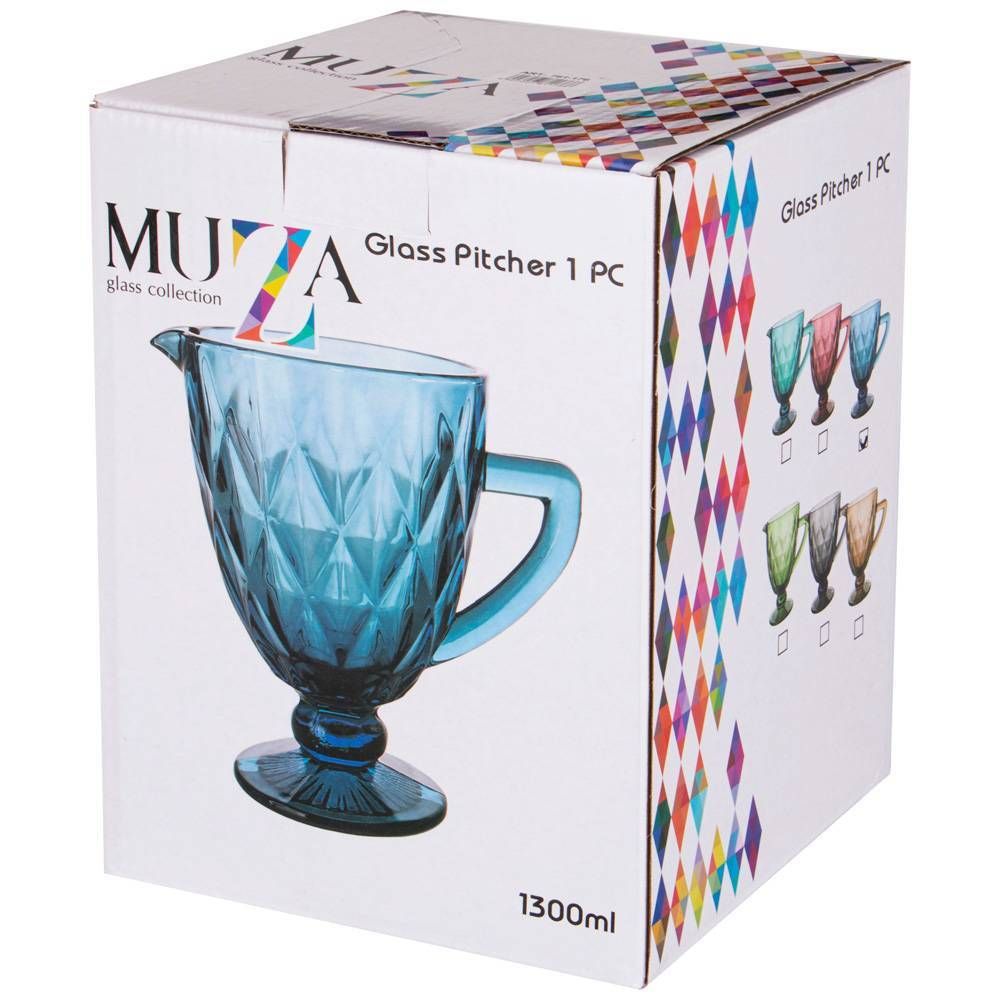 КУВШИН "РОМБО" 1300 МЛ. / ВЫСОТА=20 СМ. СЕРИЯ "MUZA COLOR" (КОР=12ШТ.)