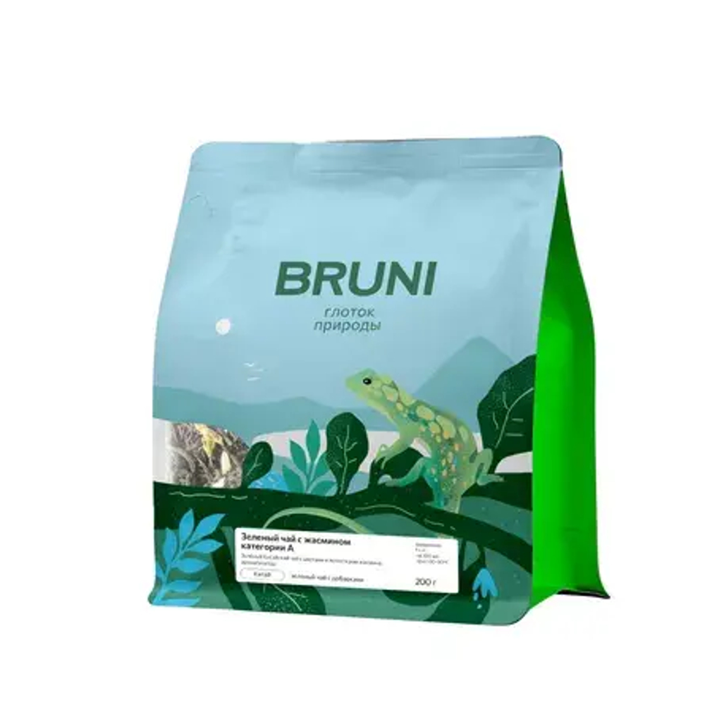 Зеленый чай с жасмином категории А ТМ BRUNI, 250 гр.