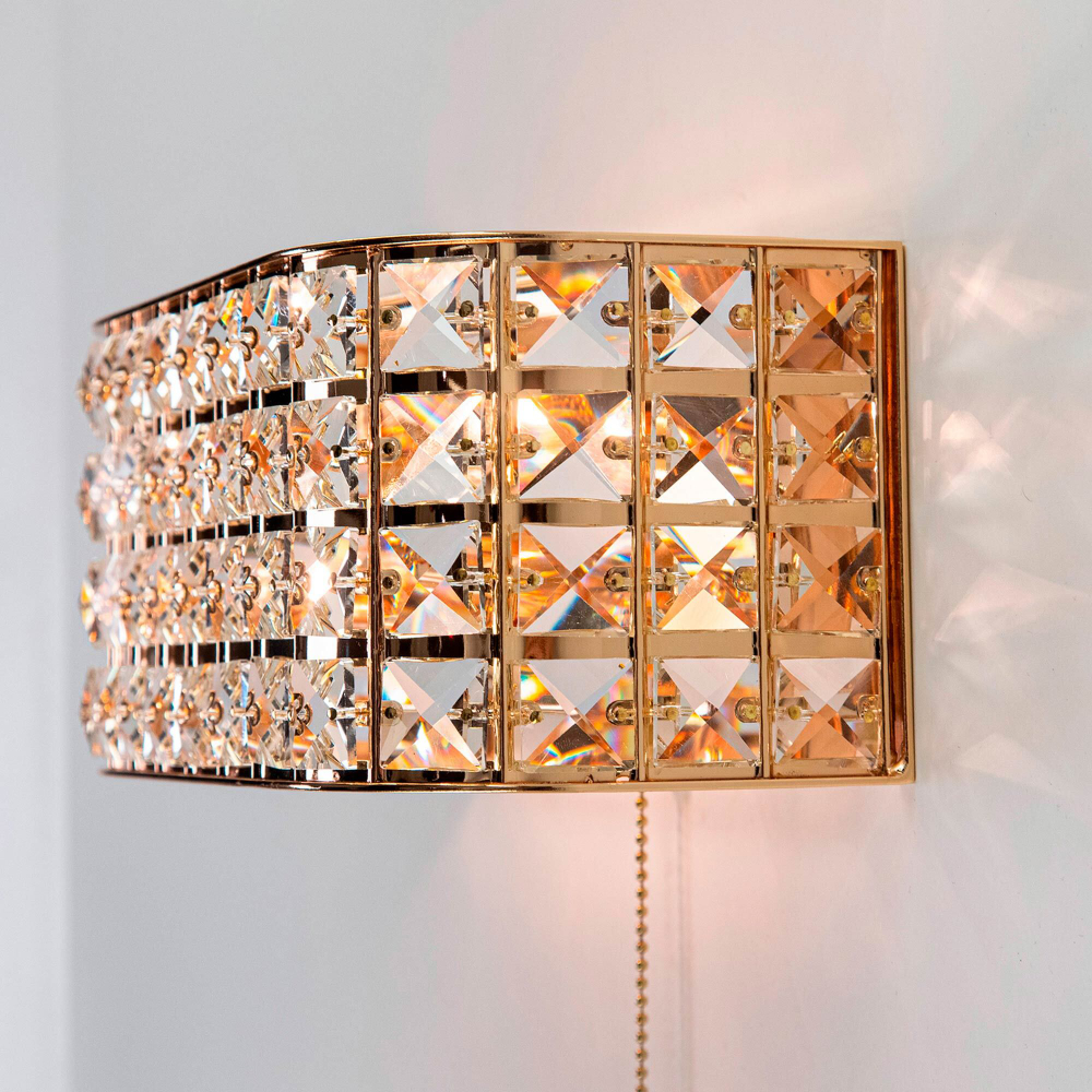 Citilux Портал CL324402 Бра хрустальное с выключателем Золото