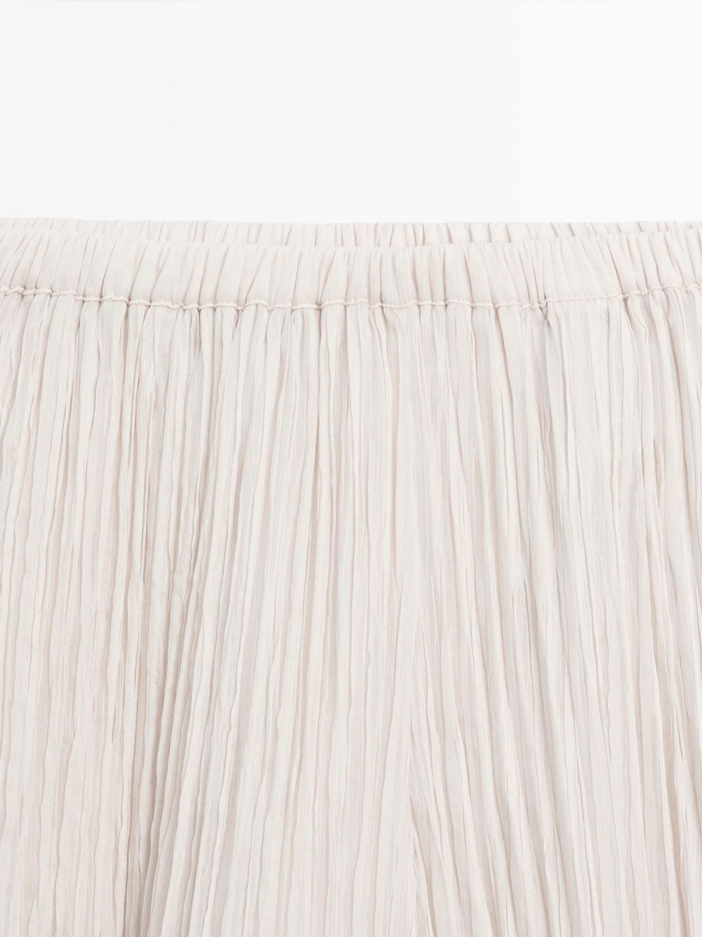 Massimo Dutti Брюки Саруэль с плиссировкой, кремовый