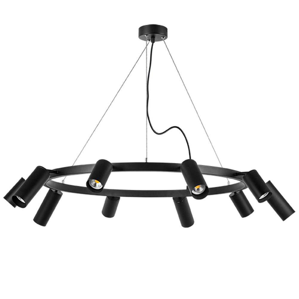 LR020375875 Люстра RULLO 10х50W GU10 ЧЕРНЫЙ (571020+214437-5+214487-5)