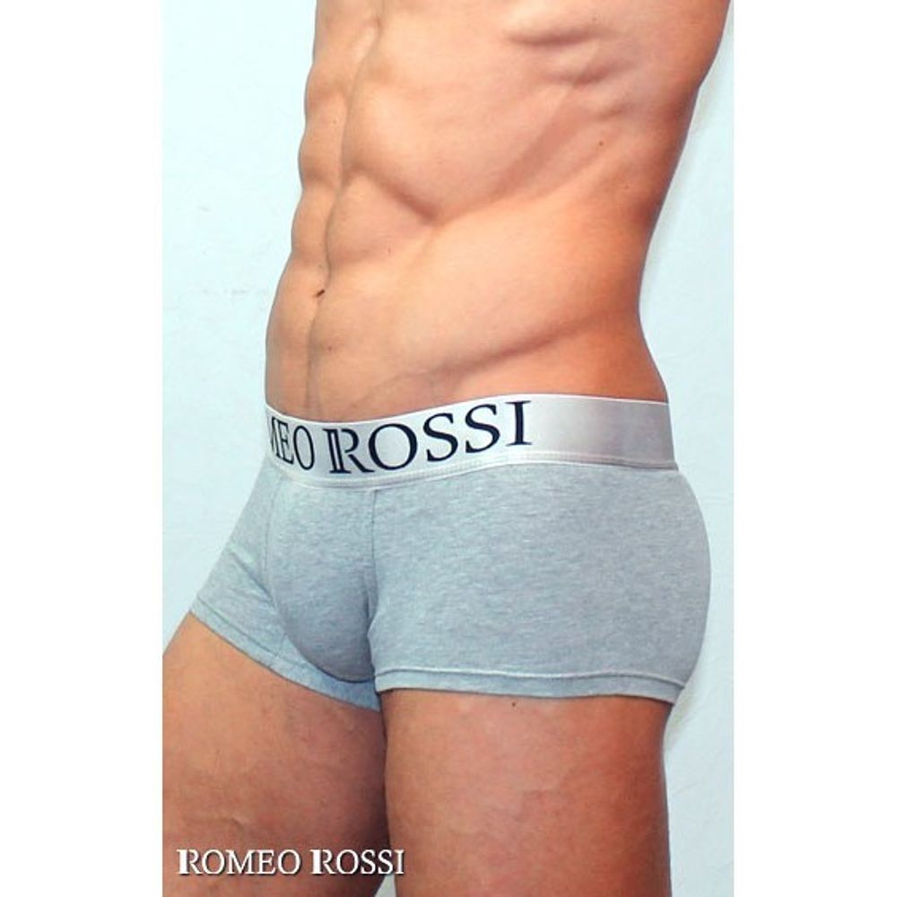 Мужские трусы боксеры серые Romeo Rossi Steel Grey Boxer RR00013-3