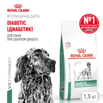 Royal Canin Diabetic DS 37 Canine Корм сухой диетический для взрослых собак при сахарном диабете 1,5 кг