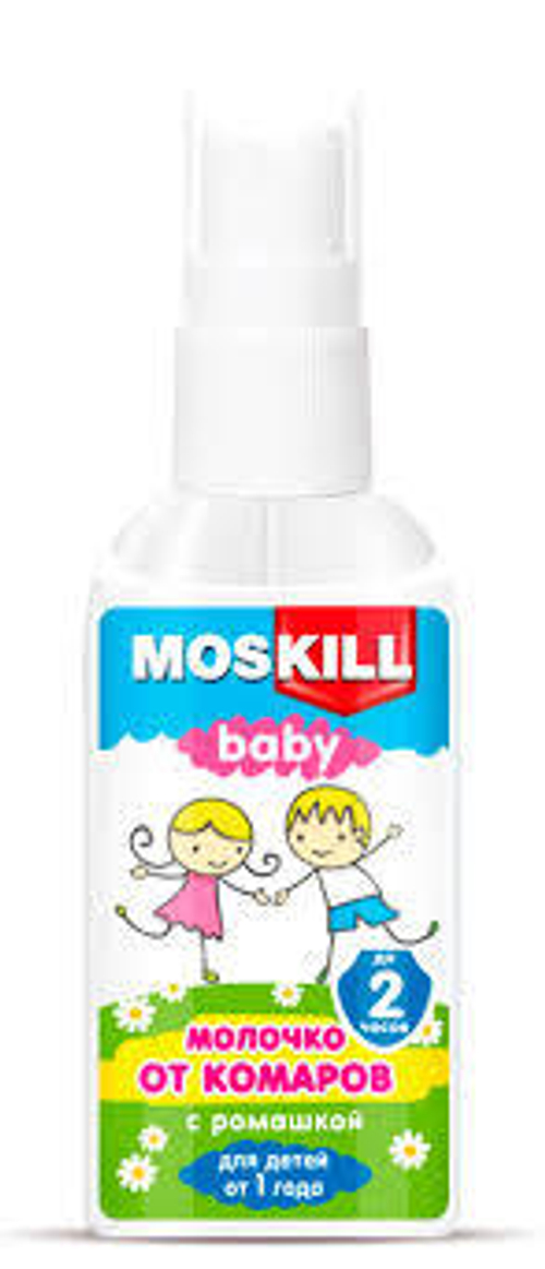 Москилл средство репелентное Детский Молочко-спрей от комаров с экстрактом ромашки 60мл. 42шт/кор