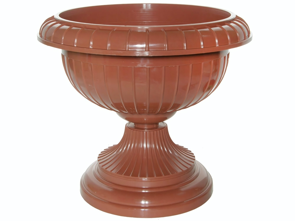Вазон на ножке большой D395мм терракотовый