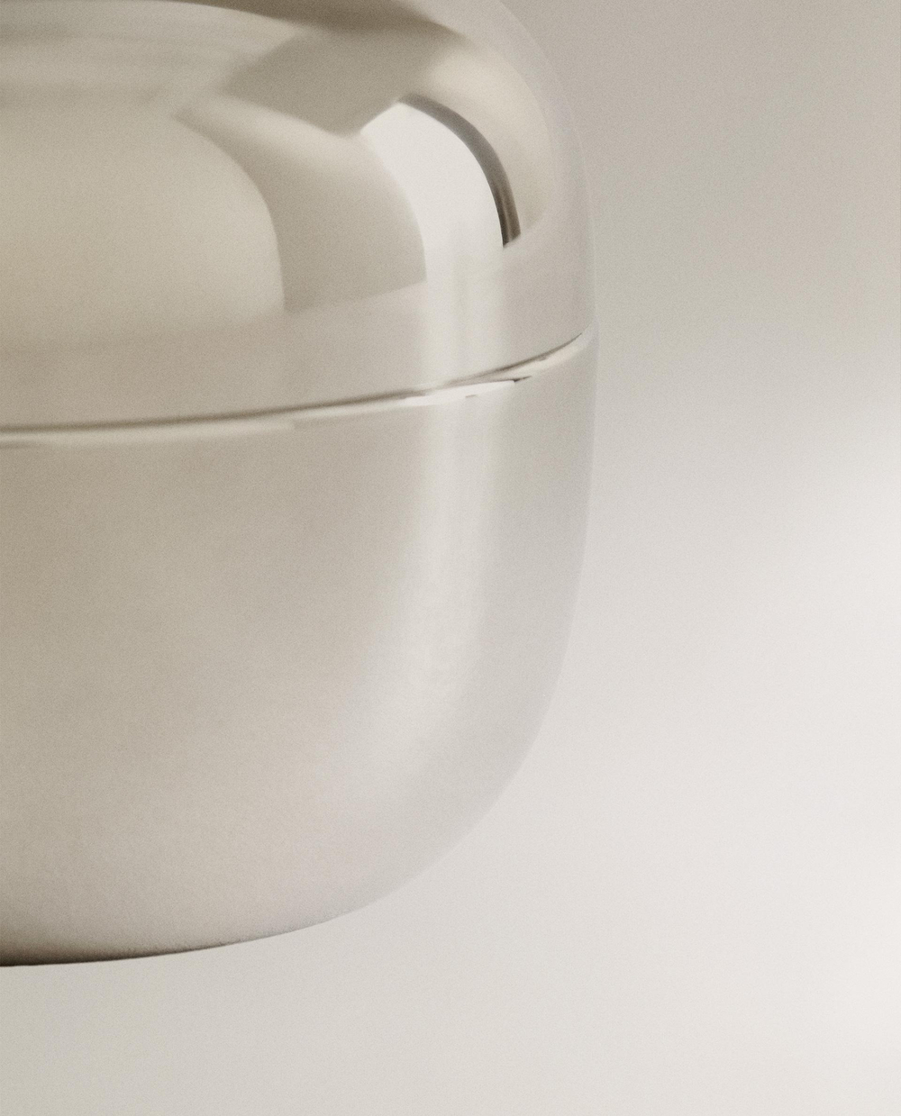 Zara Home Коробка для хранения из нержавеющей стали, цвет серебристый, 8 см
