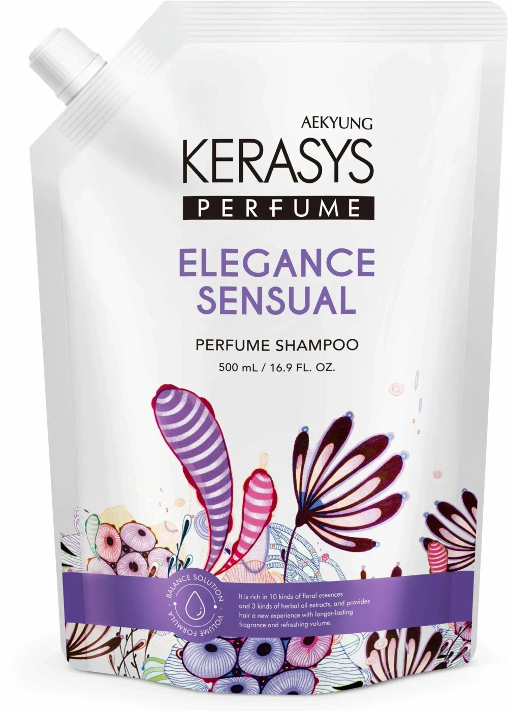 Kerasys Шампунь Elegance Perfumed, для всех типов волос, с ароматом розы, 500мл