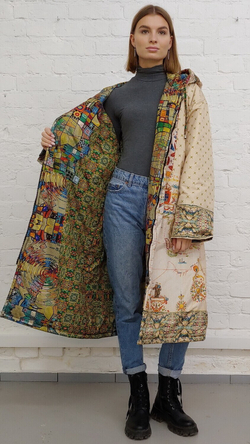 Двустороннее пальто-парка