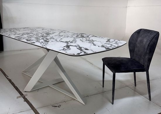 Стол VICENZA 220 BULGARI WHITE, керамика / белый