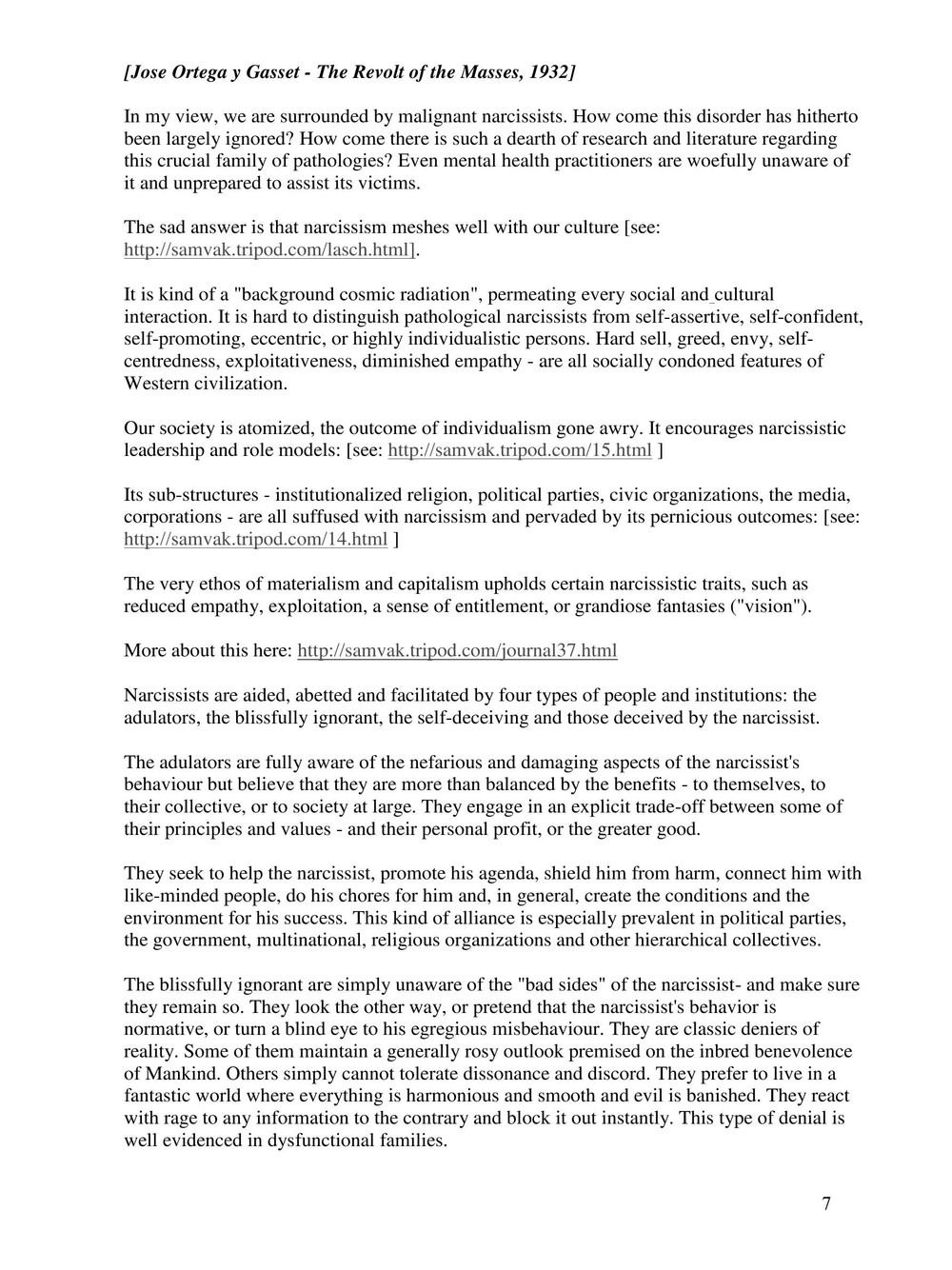 Dialogs about Narcissism | Sam Vaknin; Stephen McDonnell