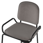 Стул полубарный LATITUDE Ror, 2 Frame, велюр, черный/серый