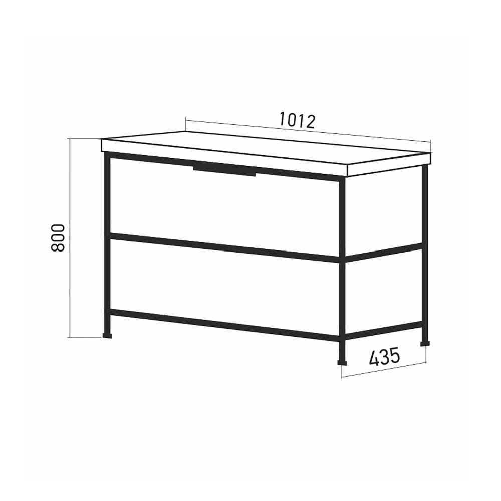 Тумба д/ванной "БРУКЛИН-100" Дуб Бунратти под раковину Фостер 100 (Kirovit) ЛОФТ (ЛДСП)