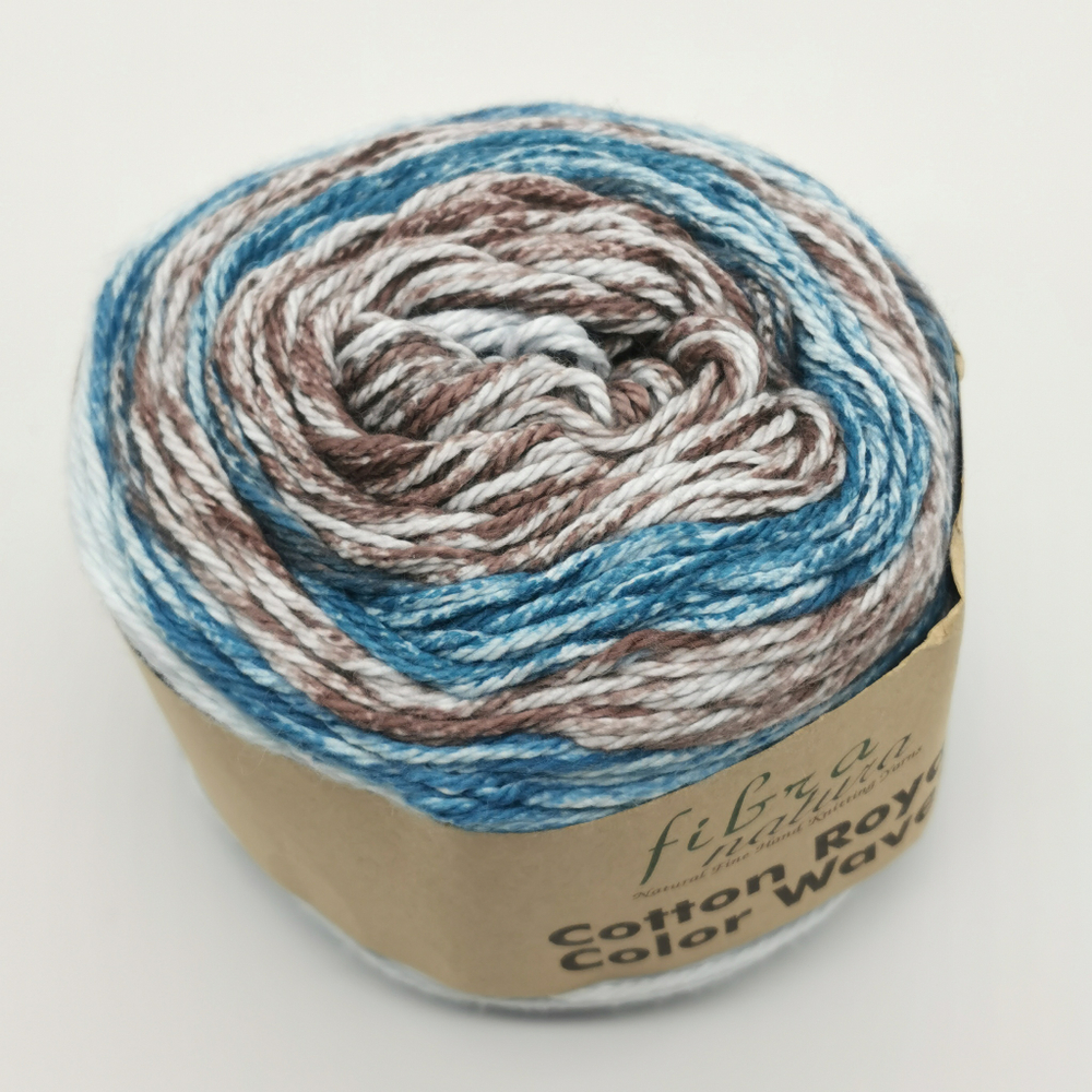 Пряжа для вязания COTTON ROYAL COLOR WAVES (22-05) FIBRA NATURA