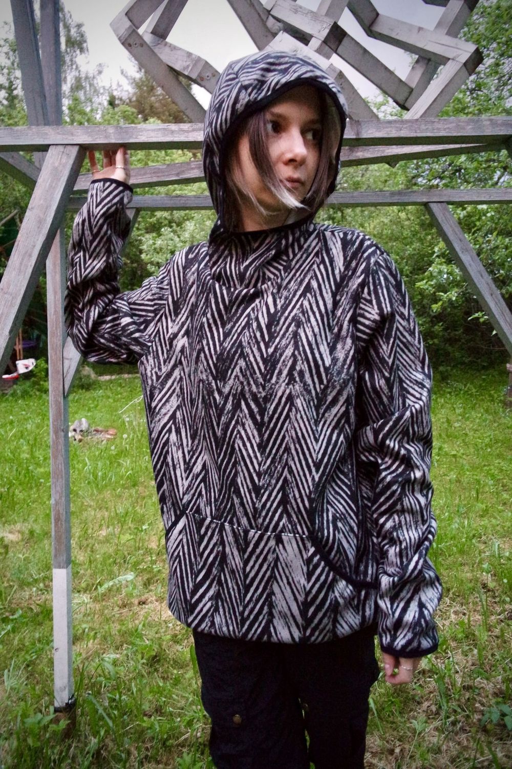 Худи Plushedelica Елочки черный