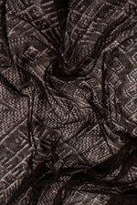 Оренбургский пуховый платок-паутинка А120-07 черный