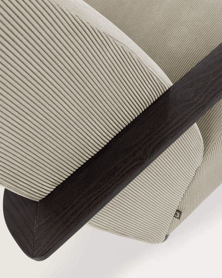 Кресло Marthan бежевое вельветовое Испания Lа Forma