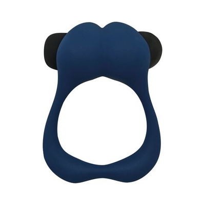 Синее эрекционное виброкольцо Nutty (Цвет: синий)