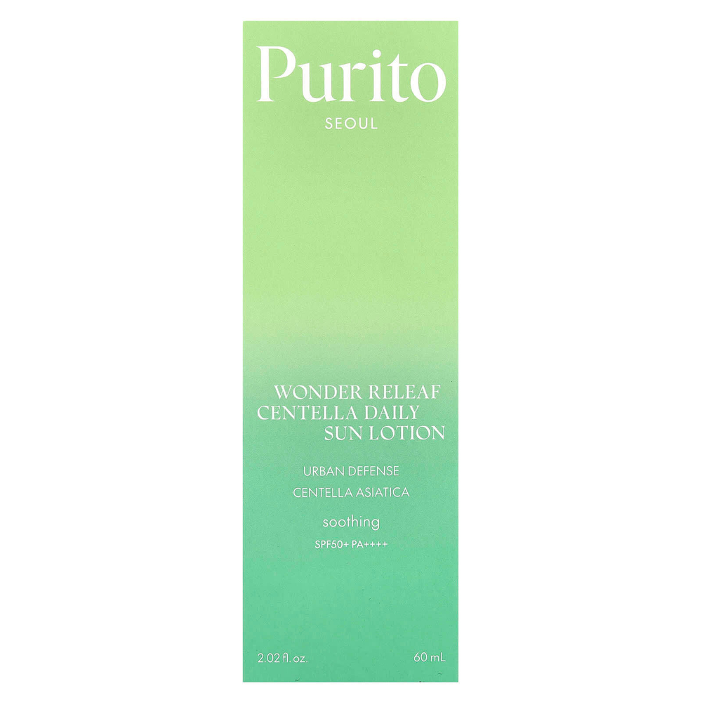 Purito, Wonder Releaf Centella Daily Sun Lotion, SPF 50+ PA ++++, 60 мл (2,02 жидк. унц.)