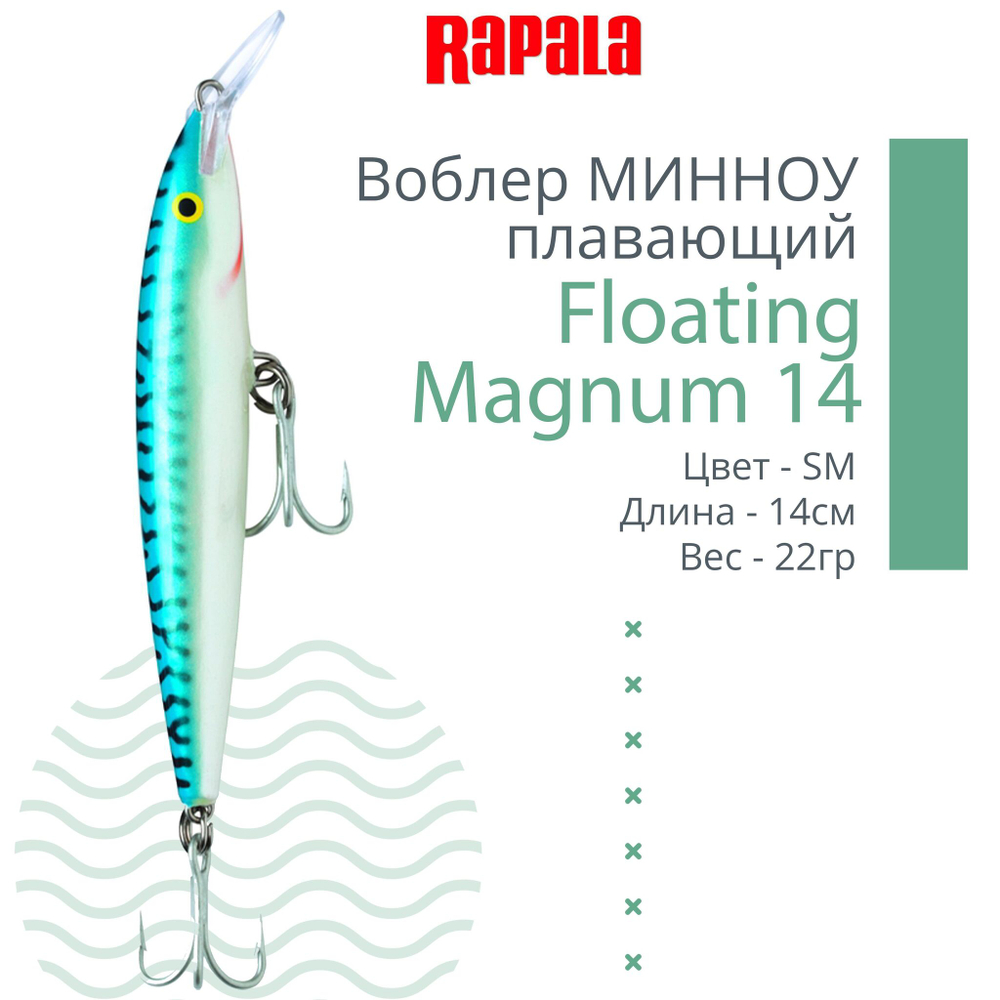 Воблер Floating Magnum 11, 11см, 15гр, цвет SH, плавающий