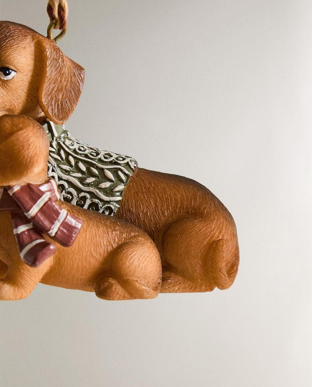 ZARA HOME ЕЛОЧНОЕ УКРАШЕНИЕ «СОБАЧЬЯ ПАРА», КОРИЧНЕВЫЙ