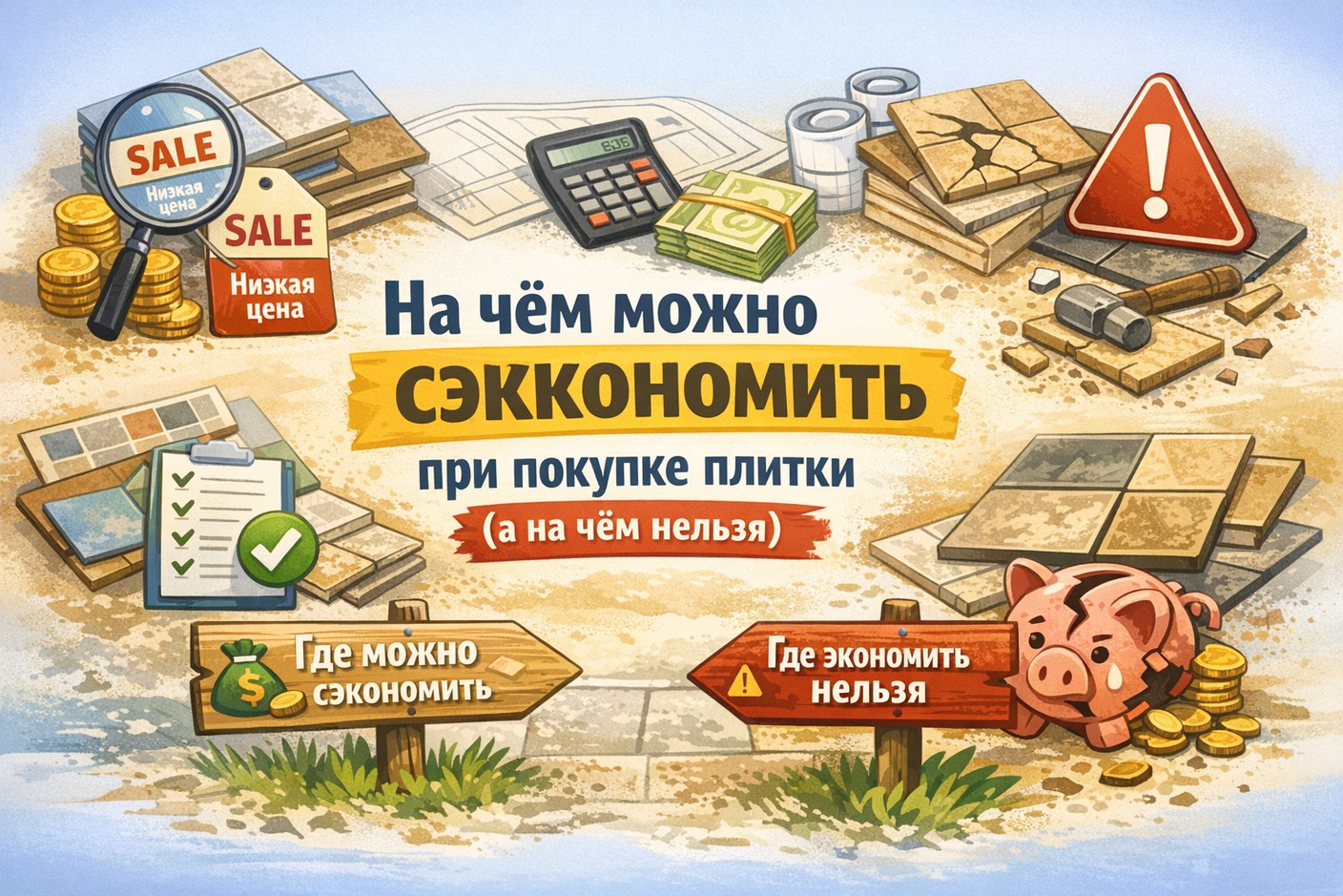 💰 На чём можно сэкономить при покупке плитки (а на чём нельзя)