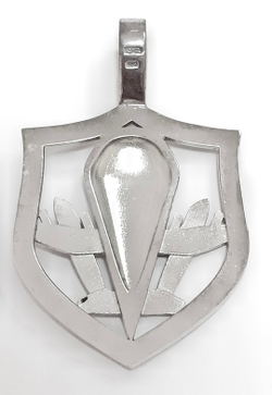 Ювелирная подвеска ВДВ из серебра
