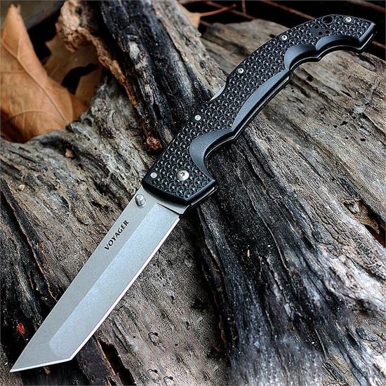 Складной нож Cold Steel 29AXT Voyager X Large Tanto c клинком из стали AUS-10A, рукоять Grivory (Griv-Ex)