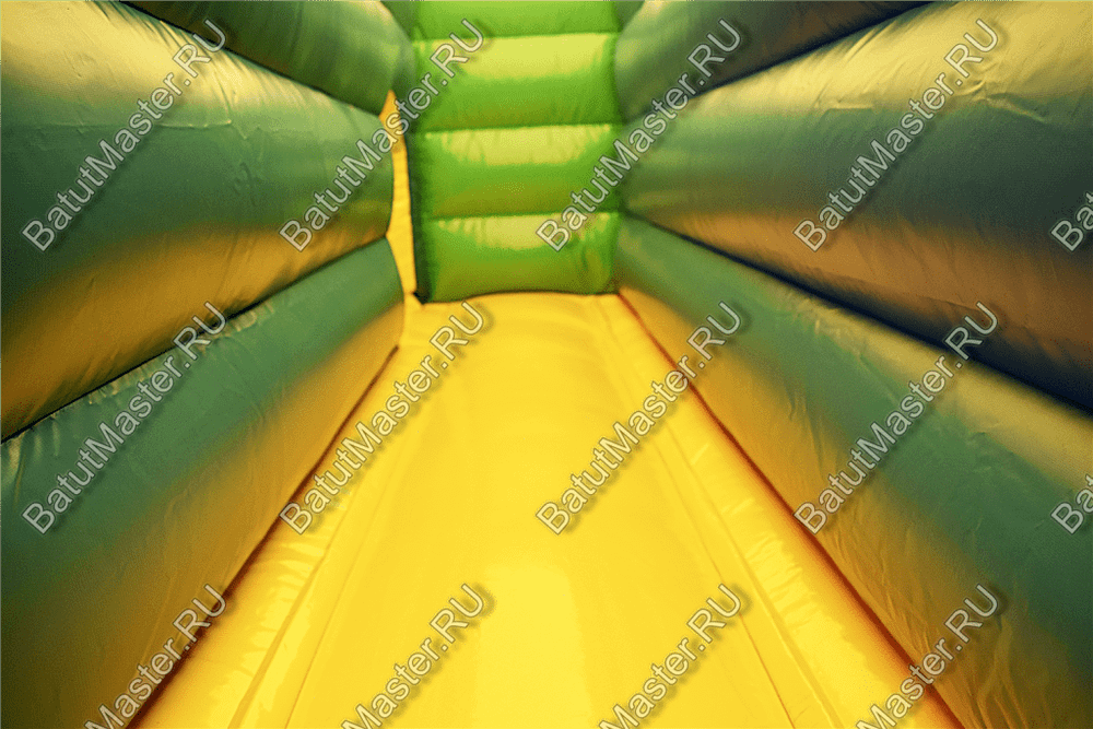 Надувной батут "Зверята с крышей 3" со скалодромом, 11*7*6 м