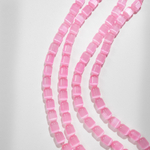 Селенит (имитация), бочонки, 8*6мм, розовый