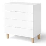 Комод белый для одежды Чек с ящиками на ножках из массива березы