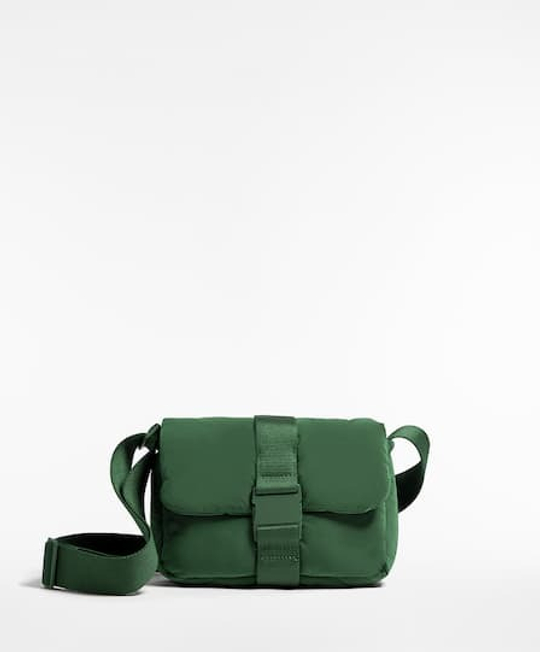 Oysho Мини-сумка с пряжкой, зеленый