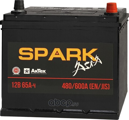 Аккумулятор SPARK Азия 65 А/ч 480A обр. п. (232х175х225) 6СТ-65LЗ/70D23L