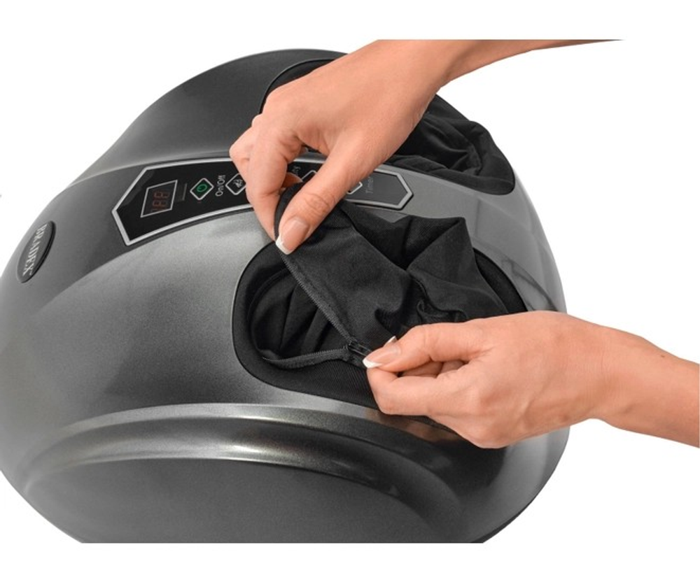 Массажер для ног электрический Bradex ФУДЖИ, серый (роликовый + компрессионный массаж)