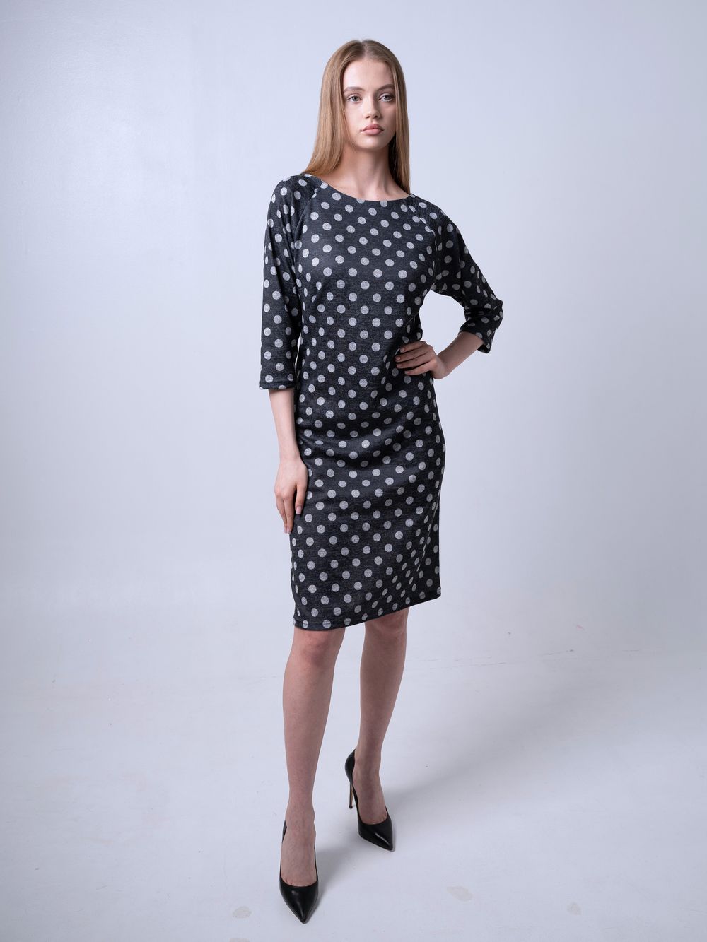 С-323 Платье трикотажное офисное